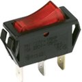 C&K Components Rocker Switch, Spst, On-Off, Momentary, Quick Connect Terminal, Rocker Actuator, Panel Mount CM102J12S205DQA